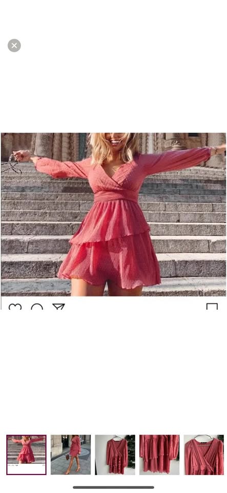 Zara Pink Ruffled Dotted Mesh Dress - XS