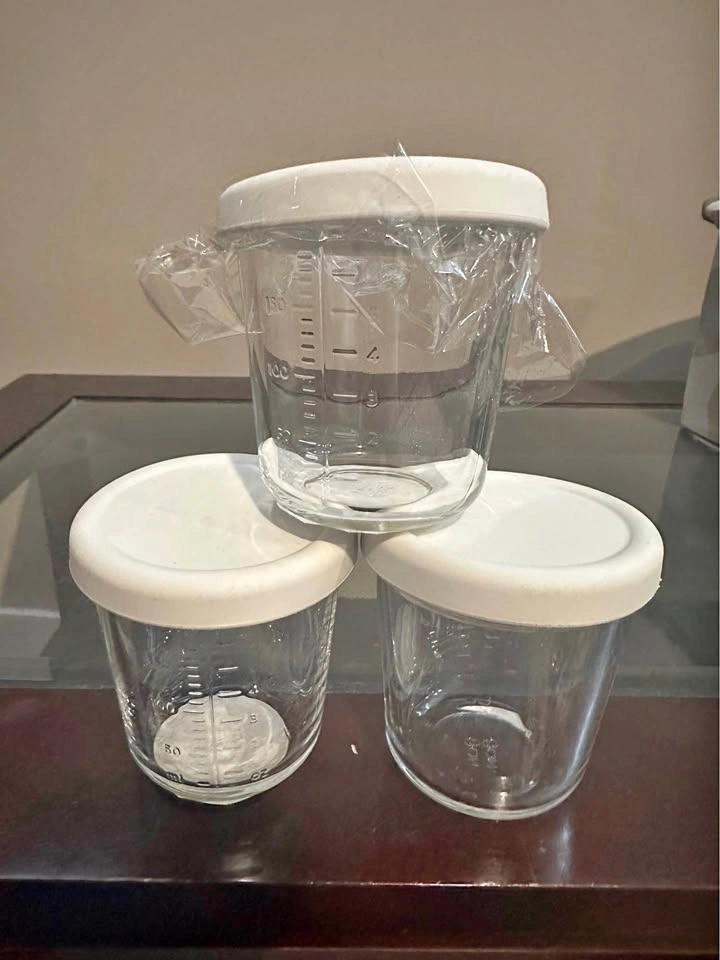 200ml Glass Baby Food Containers with Lids