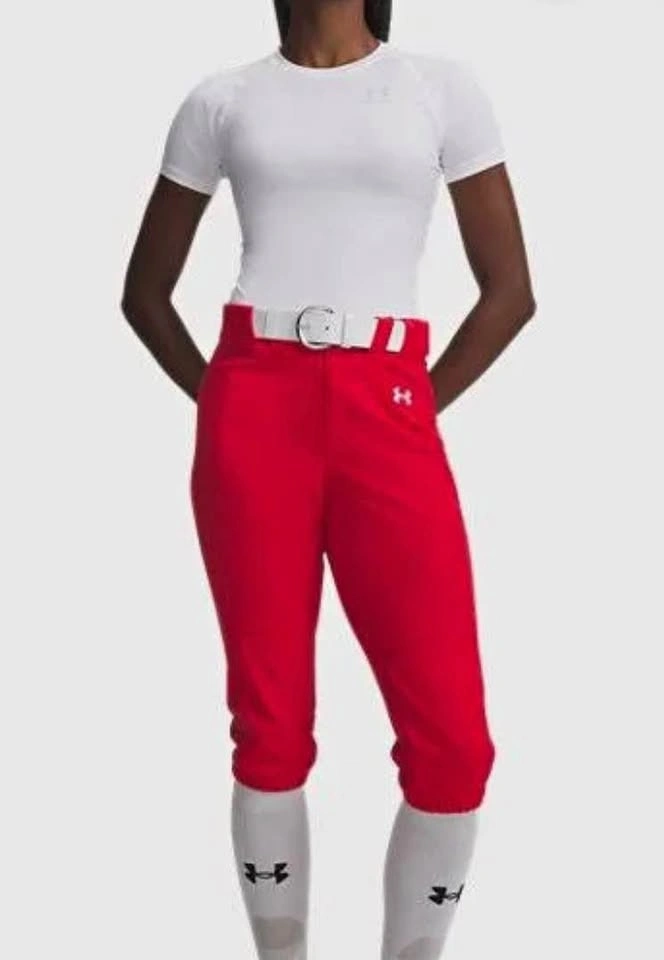 NEW Under Armour Womens Red Utility Softball Pants