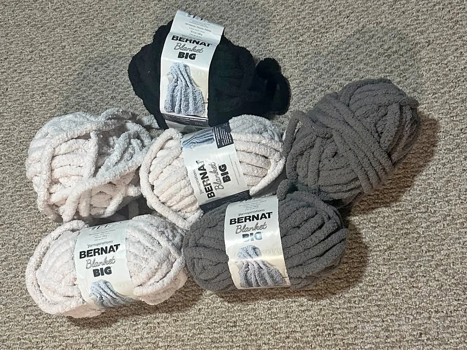 6 Bernat Blanket Big Yarn Skeins