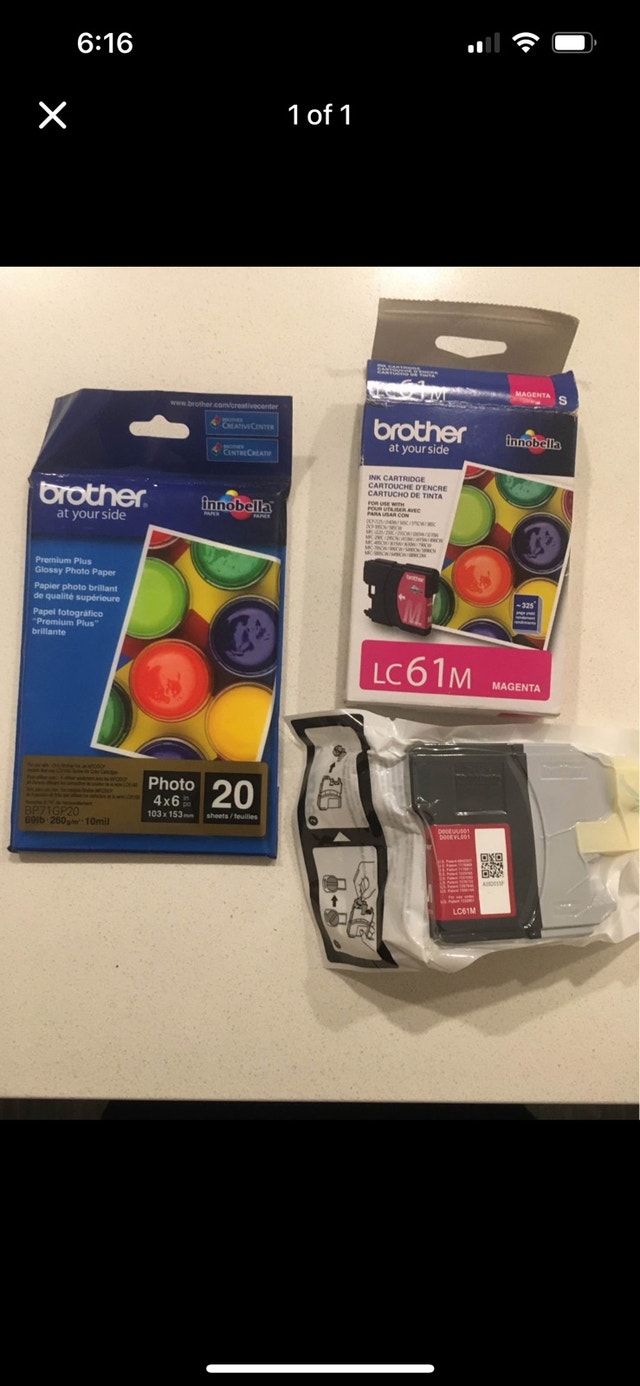 Brother LC61 Ink + Kodak Photo Paper