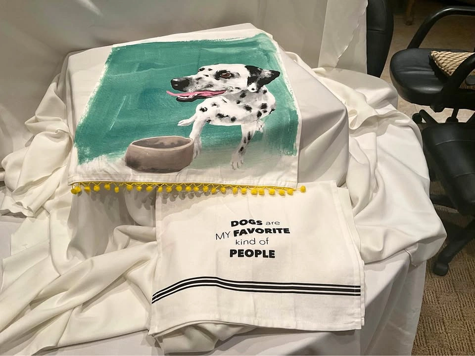 Kitchen Dish Cloths  Dog Lovers - 2 Brand New Dishcloths