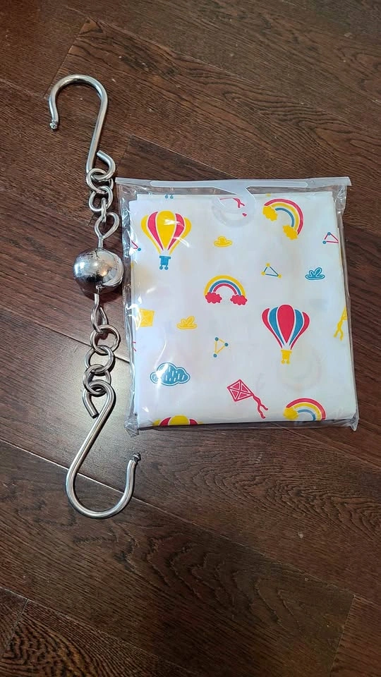 Cradle cloth (Indian style thottil) with 'S' Hook Ball chain
