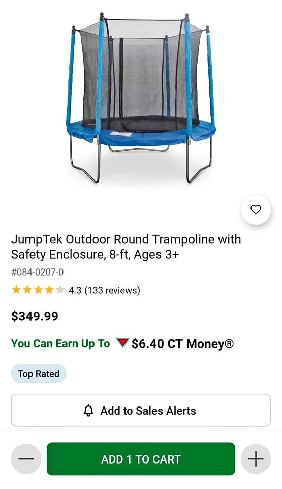 8 feet trampoline like new