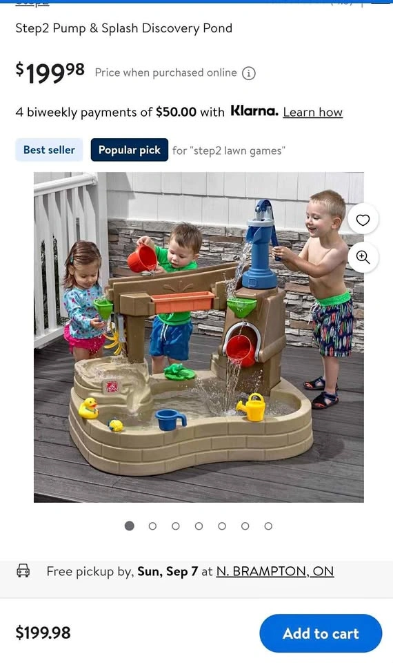 Kids water activity pond Like new