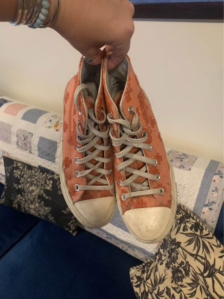 Converse Patchwork Sneakers Orange size 7 - photo 2