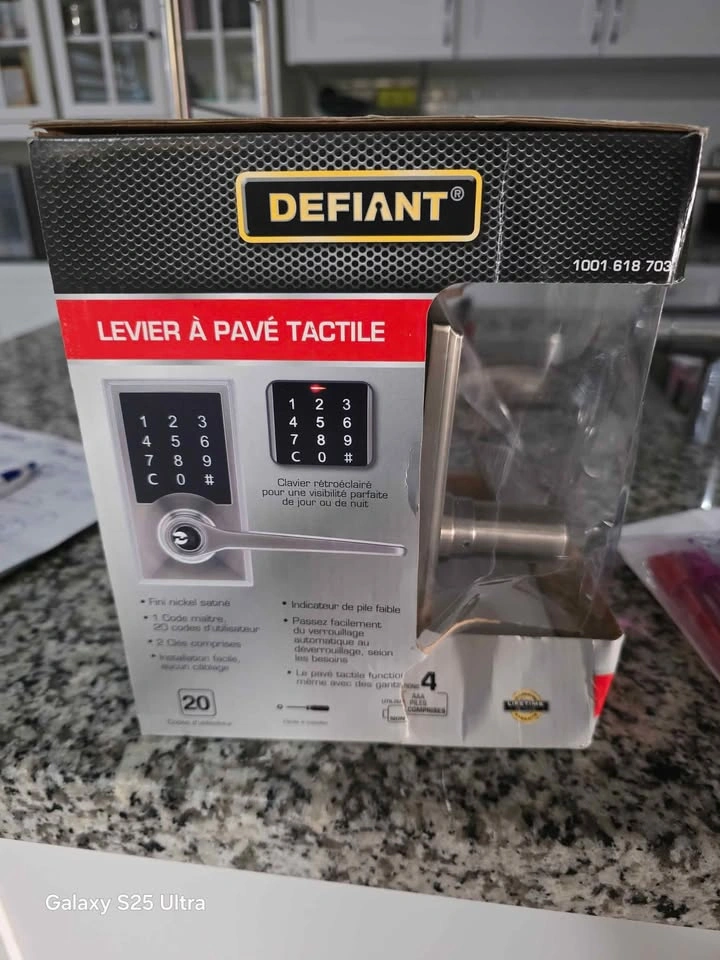 BNIB Defiant TouchPad Lever Lock - photo 2