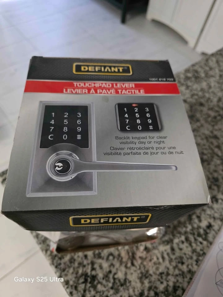 BNIB Defiant TouchPad Lever Lock - photo 3