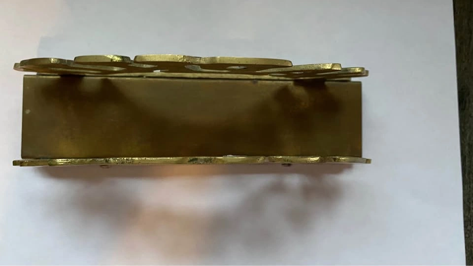 Vintage Brass "NAPKIN" Holder / Mid-Century Modern Napkin Rack - photo 3
