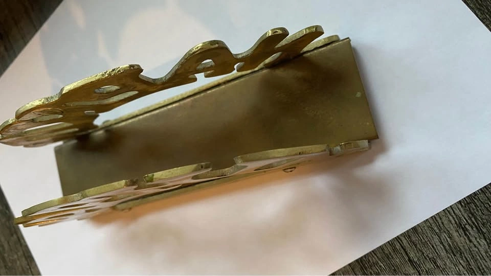 Vintage Brass "NAPKIN" Holder / Mid-Century Modern Napkin Rack - photo 4