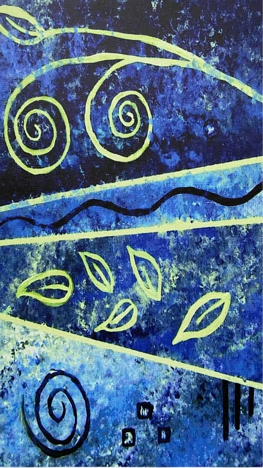 Abstract Blue Wall Art💙🩵Modern Canvas Print - photo 2