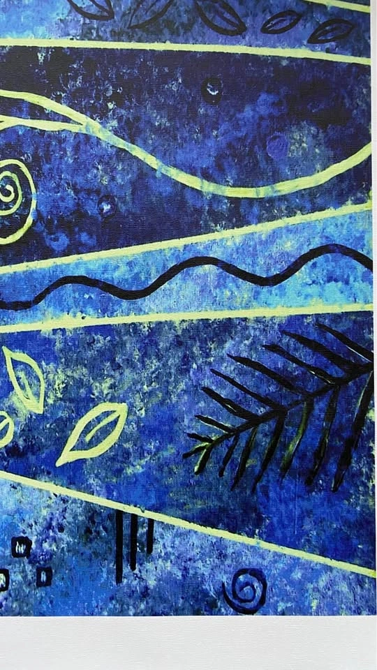Abstract Blue Wall Art💙🩵Modern Canvas Print - photo 3