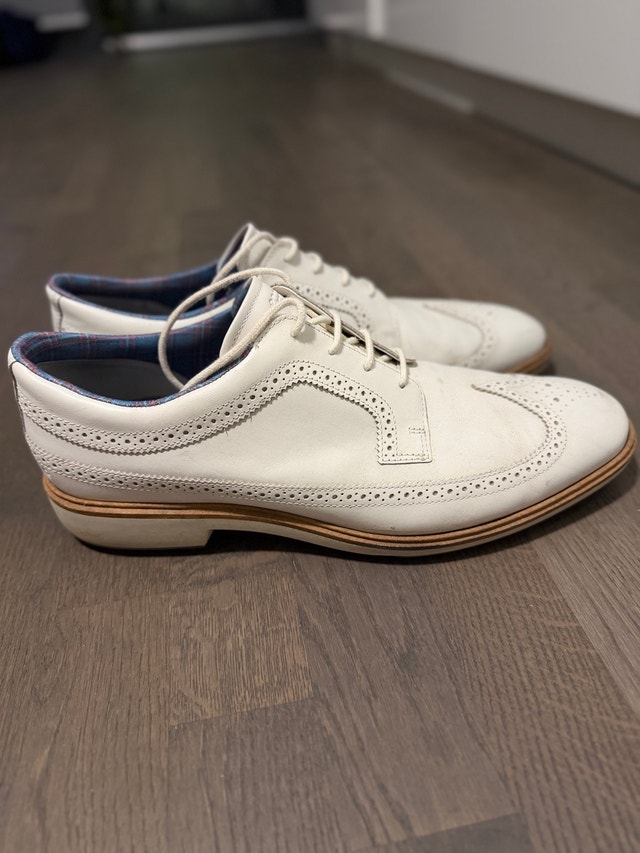 Ecco Golf Shoes US12 White Wingtip - photo 3