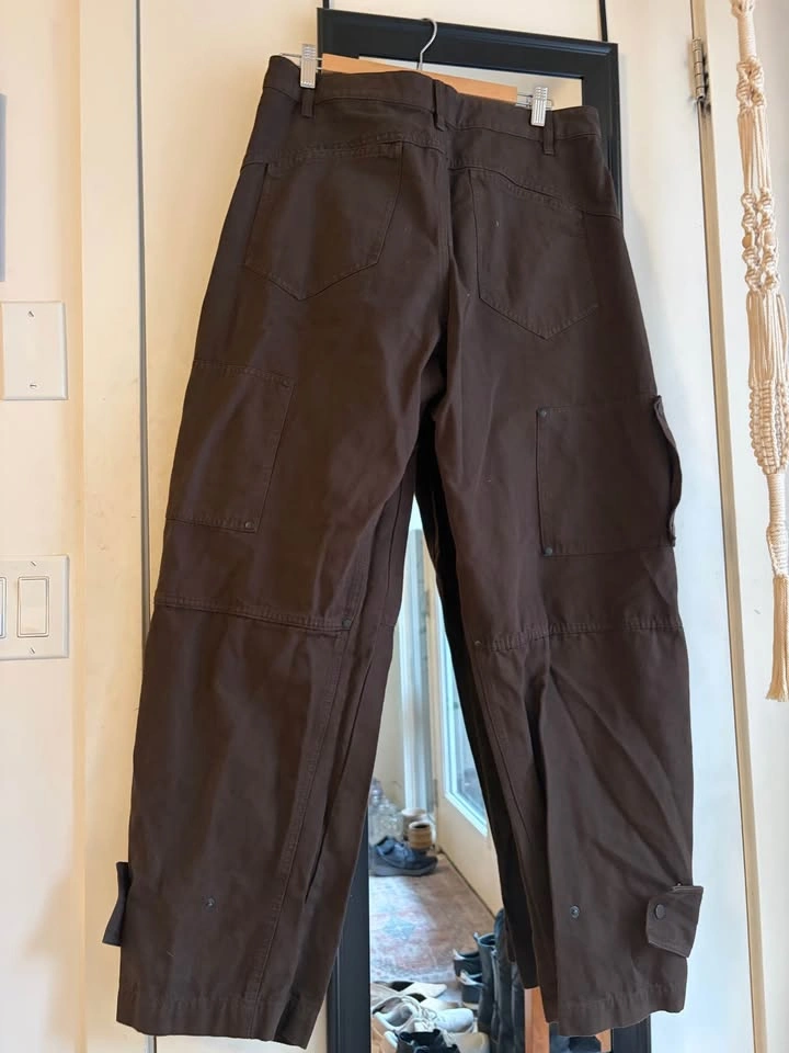 ZW Collection Brown Balloon Cargo Pants US 8 - photo 2