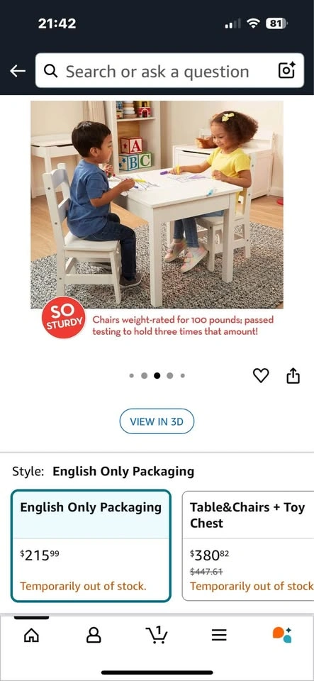 Melissa & Doug Wooden Kids Table and 2 Chairs Set - White - photo 2