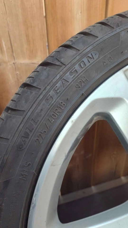 Good Year Eagle All Season 225/40/R18 on VW Rims - 2023 MFG Date - photo 3