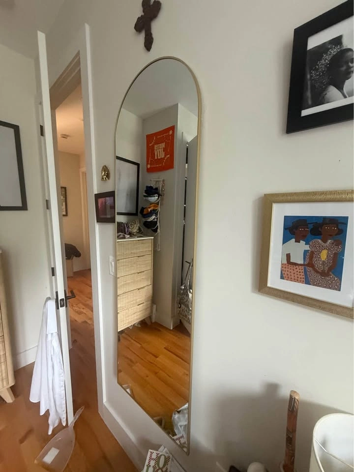 Arched Metal Floor Mirror - photo 2