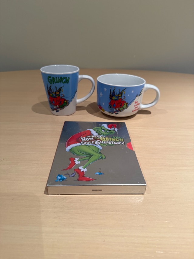 Grinch DVD and Mugs