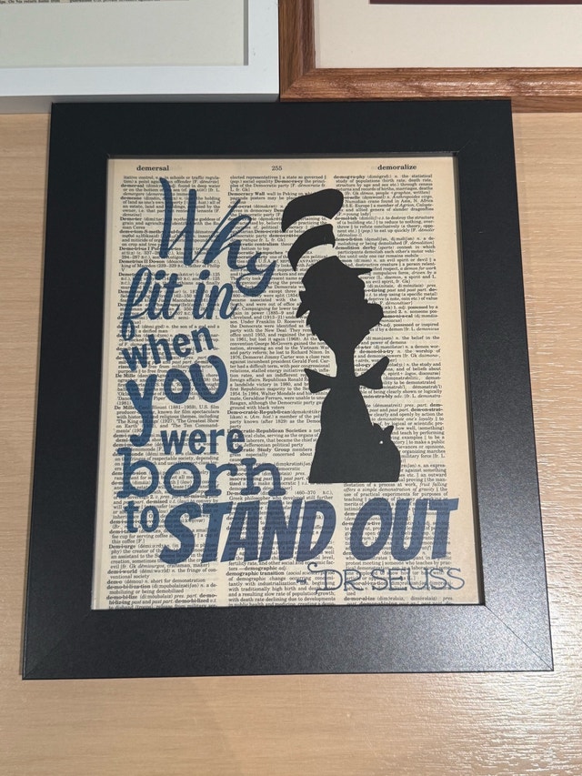 Set of 3 Framed Art Prints - Dictionary Pages - photo 4