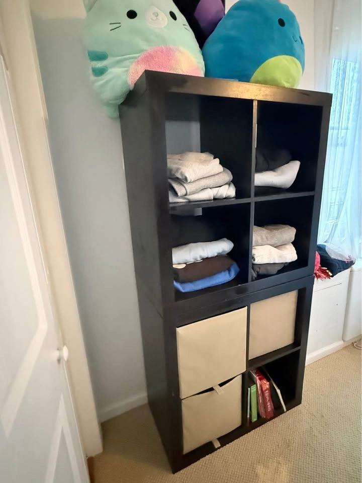 IKEA KALLAX 8-Cube Storage Unit - Black-Brown - photo 3