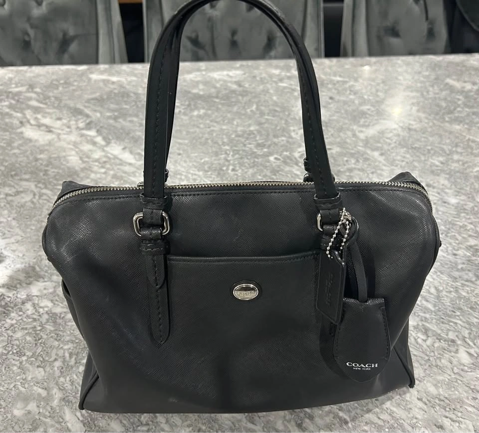 Coach Black Leather Satchel Crossbody Bag - photo 2