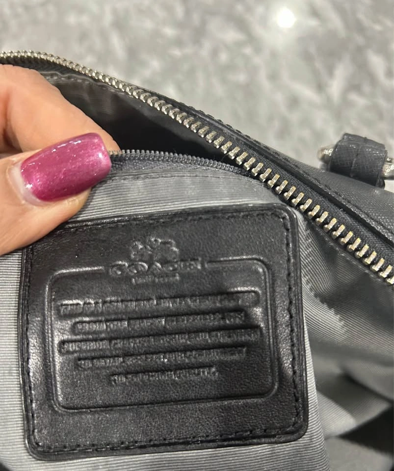 Coach Black Leather Satchel Crossbody Bag - photo 5