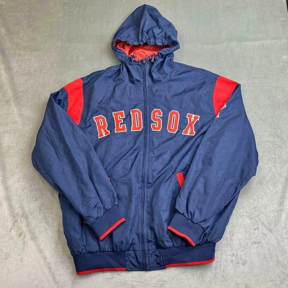 Vintage Boston Red Sox Hooded Windbreaker Jacket MLB G-III Sport