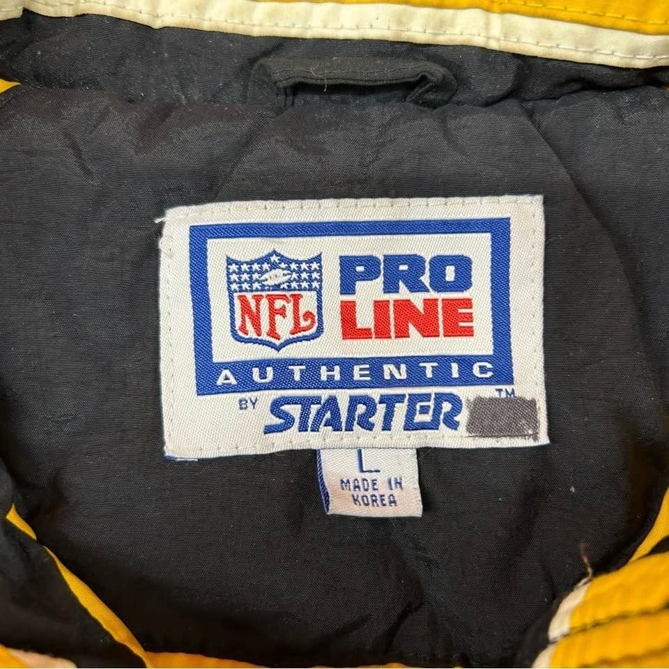 Vintage Pittsburgh Steelers Starter Jacket NFL Pro Line Black Ye - photo 2