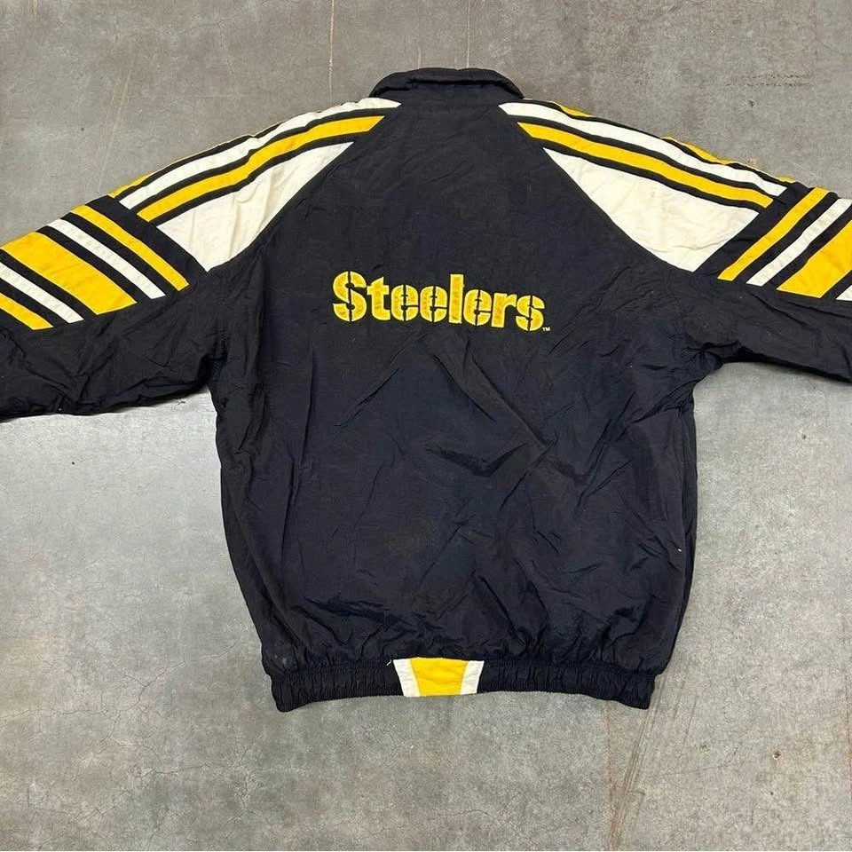 Vintage Pittsburgh Steelers Starter Jacket NFL Pro Line Black Ye - photo 4