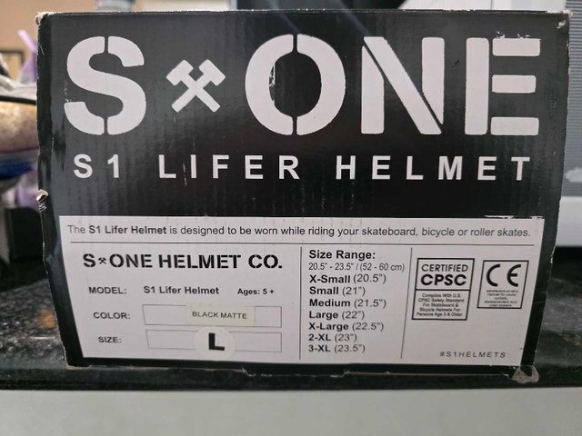 S1 Lifer Helmet - Black Matte - Size Large (Certified Skate/Bike