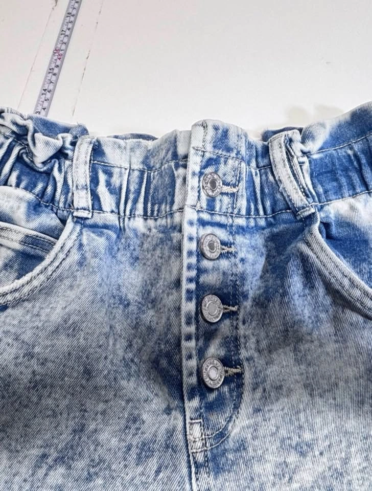 Vintage Indigo Rein Acid Wash Paperbag Mom Jeans - Women's Size - photo 4