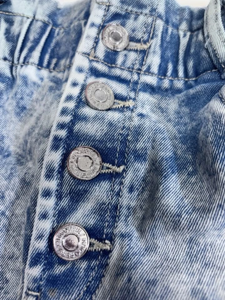 Vintage Indigo Rein Acid Wash Paperbag Mom Jeans - Women's Size - photo 5