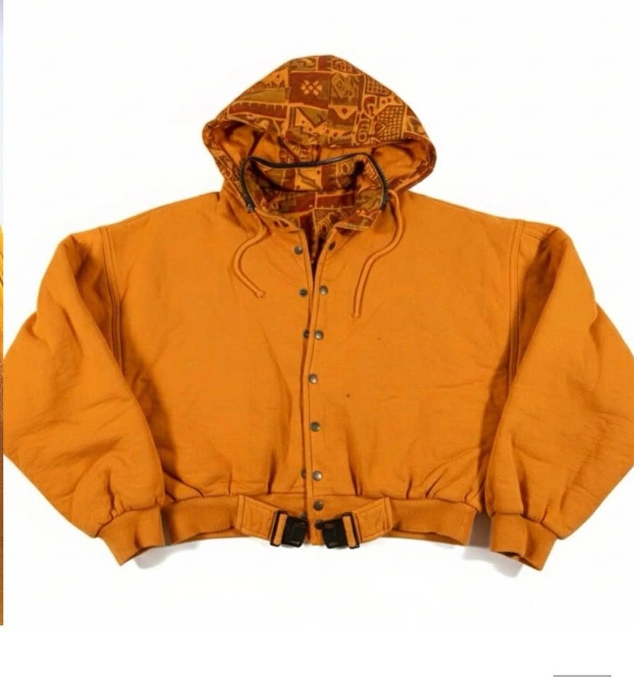 Vintage Eberle Germany Reversible Cropped Hooded Jacket Mustard - photo 2