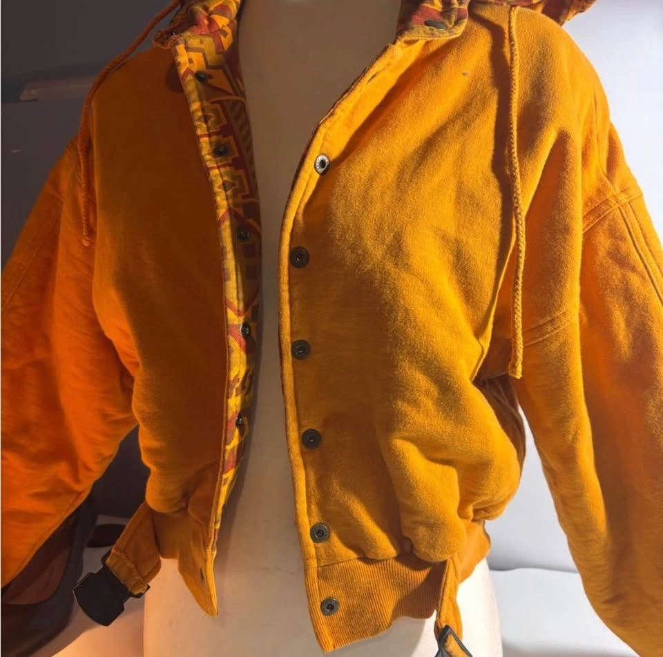 Vintage Eberle Germany Reversible Cropped Hooded Jacket Mustard - photo 3