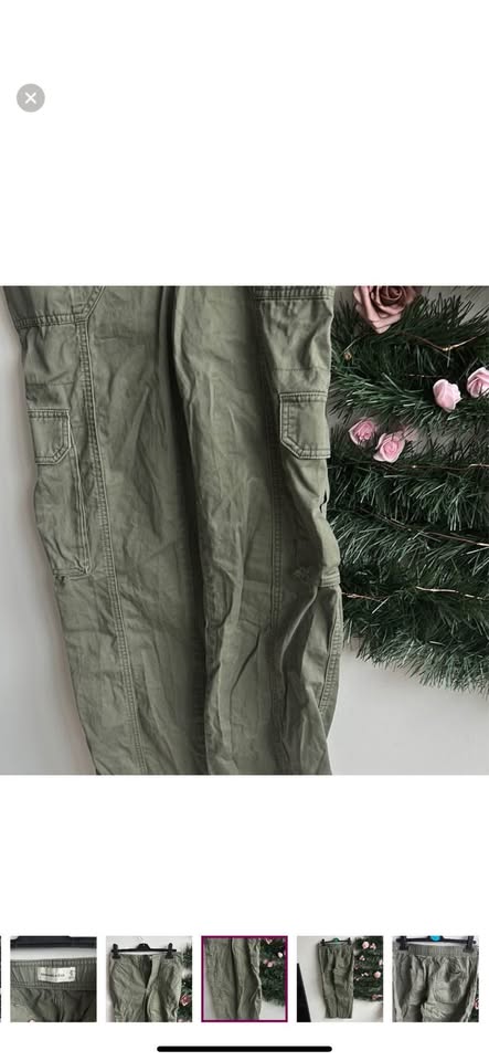 Abercrombie Olive Cargo Pants - size 25 / 0 - great condition! - photo 4