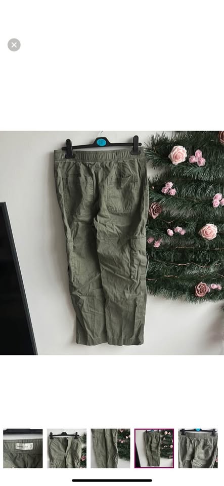 Abercrombie Olive Cargo Pants - size 25 / 0 - great condition! - photo 5