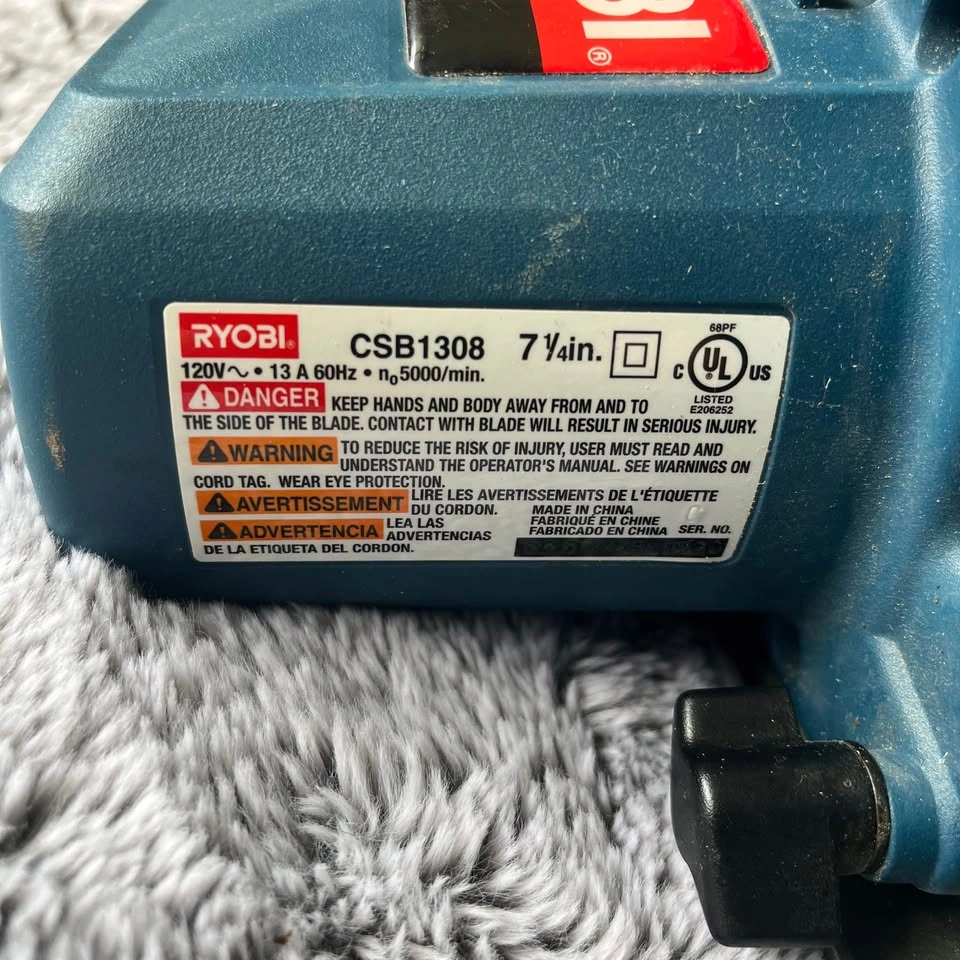 Ryobi CSB1308 7 1/4in 13 Amp Circular Saw w/ Case - photo 3