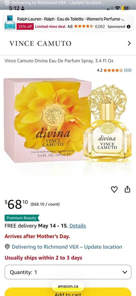 Vince Camuto Divina Perfume 100ml - photo 2
