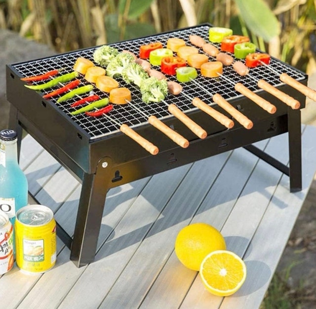 Brand New Pack of 12 BBQ Skewers with Wooden Handles