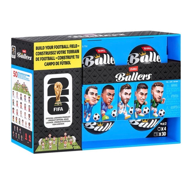 Brand New Zuru FIFA 2026 Ballers Figurines, Pack of 4