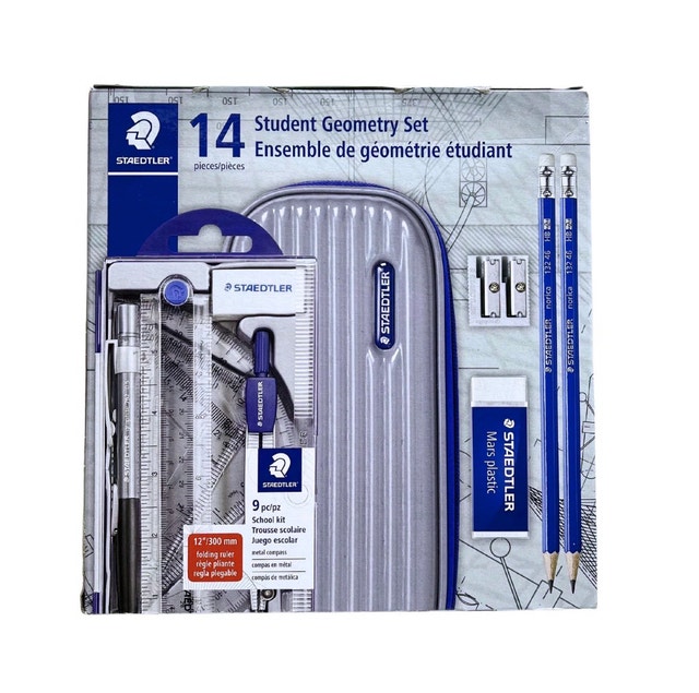 Brand New Staedtler 14 piece Geometry Set