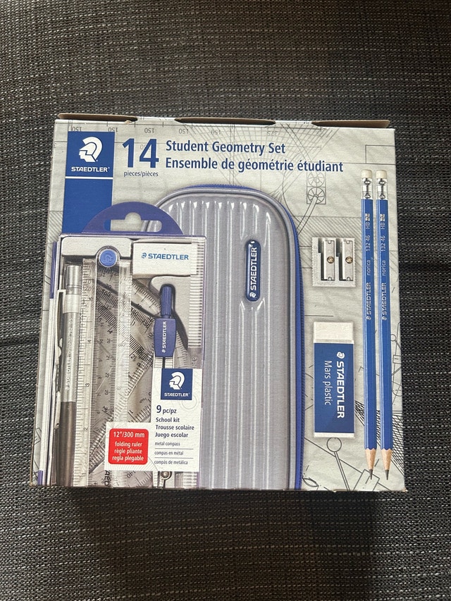Brand New Staedtler 14 piece Geometry Set - photo 3