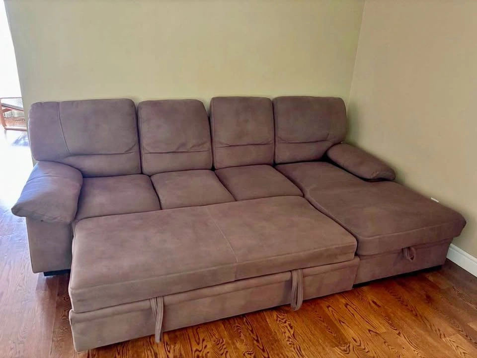 Sleeper Sectional Sofa with Storage