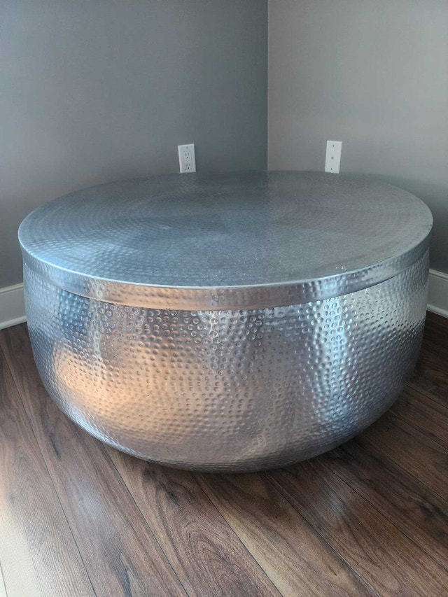 Hammered Metal Coffee Table - photo 2