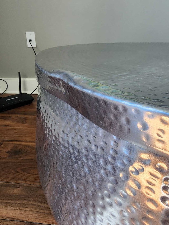 Hammered Metal Coffee Table - photo 5