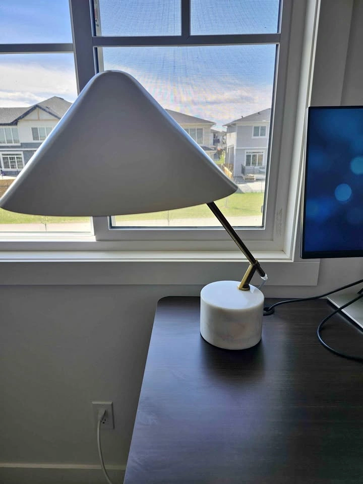 Modern Marble & Brass Desk Lamp