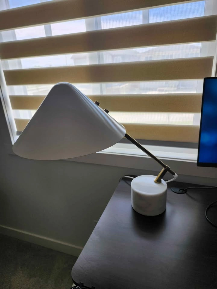 Modern Marble & Brass Desk Lamp - photo 2