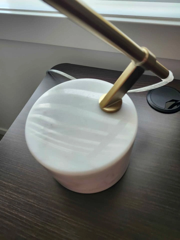 Modern Marble & Brass Desk Lamp - photo 5
