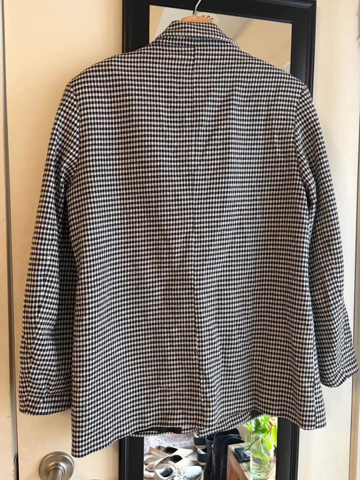 Zara Houndstooth Blazer - Medium - photo 2