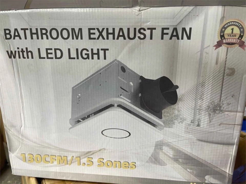 Bathroom Exhaust Fan with LED Light 130 CFM 1.5 Sones - photo 4